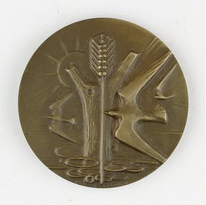 Fred Carasso - Bronzen penning: Deltaplan, 1958 kopen? Bied vanaf 120!