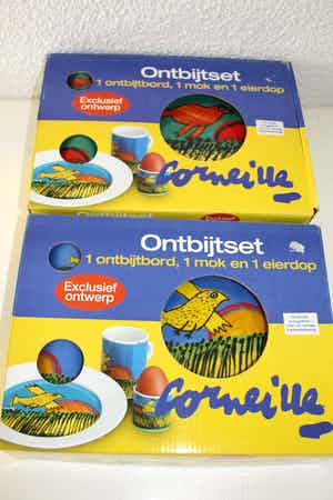 Niet of onleesbaar gesigneerd - Ontbijtset Corneille 2x verkocht voor € 10!