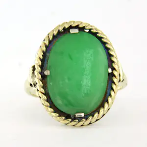 14k bicolour ring bezet met jade - rm 18.5 kaufen? Bieten Sie von 470!