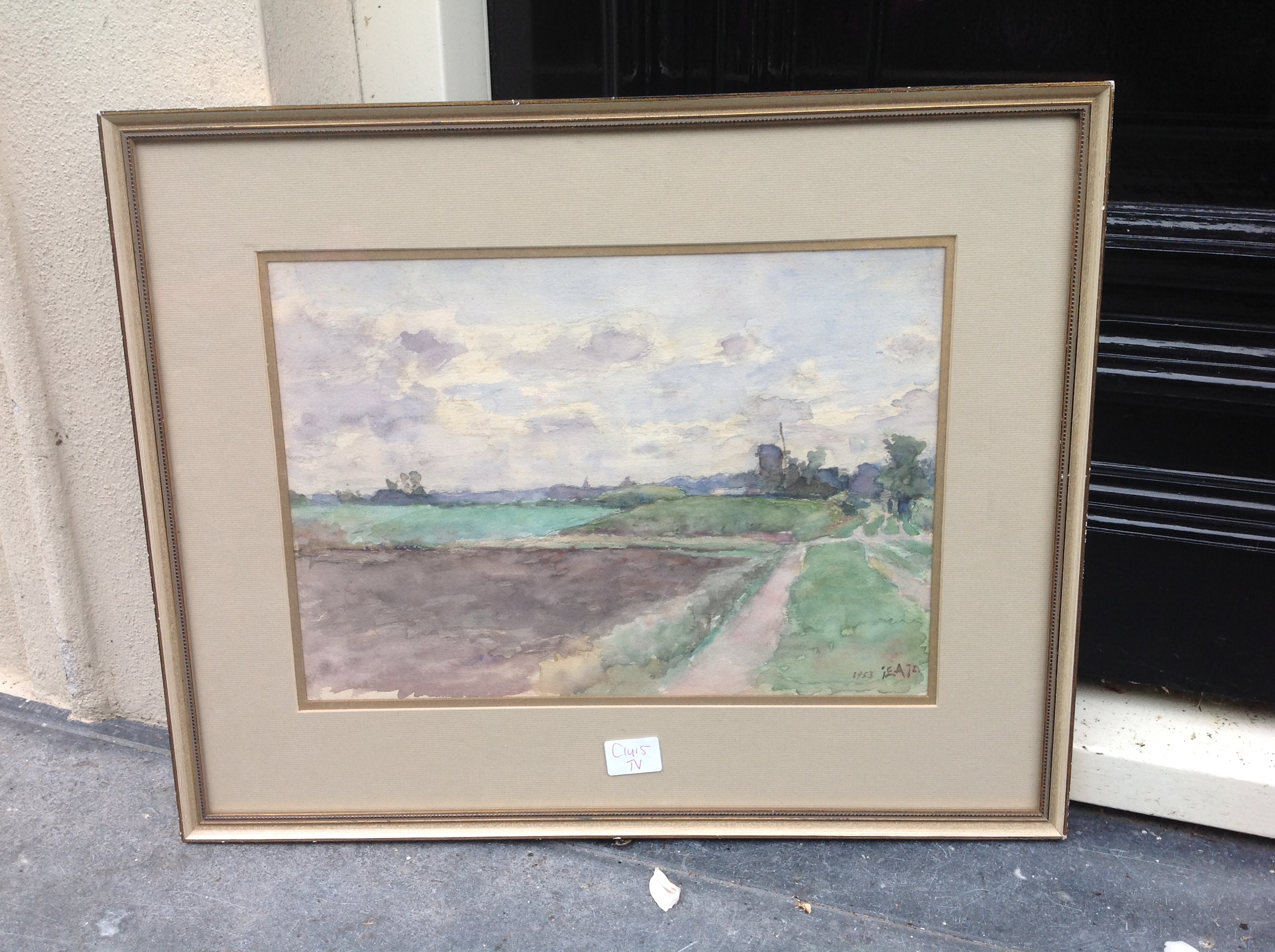 Niet of onleesbaar gesigneerd - monogram IEA, landschap, gedateerd 1953 kopen? Bied vanaf 1!