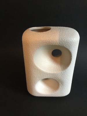 Bertoncello - Witte keramiek vaas met 2 gaten kopen? Bied vanaf 1!