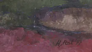 Harmen Klaas Post - Olieverf op board, Bosgezicht - Ingelijst kopen? Bied vanaf 150!