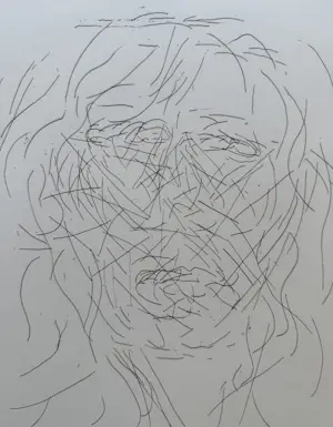 Jaap Hillenius - Handgesigneerde ets | 'Portret' | 1988 kopen? Bied vanaf 60!