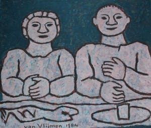 Koos van Vlijmen - Olieverf op doek - 1984 kopen? Bied vanaf 195!