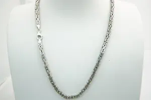 54- Lang & Massief 1e (0.925) gehalte Zilveren zg. "Konings" collier ketting kopen? Bied vanaf 110!