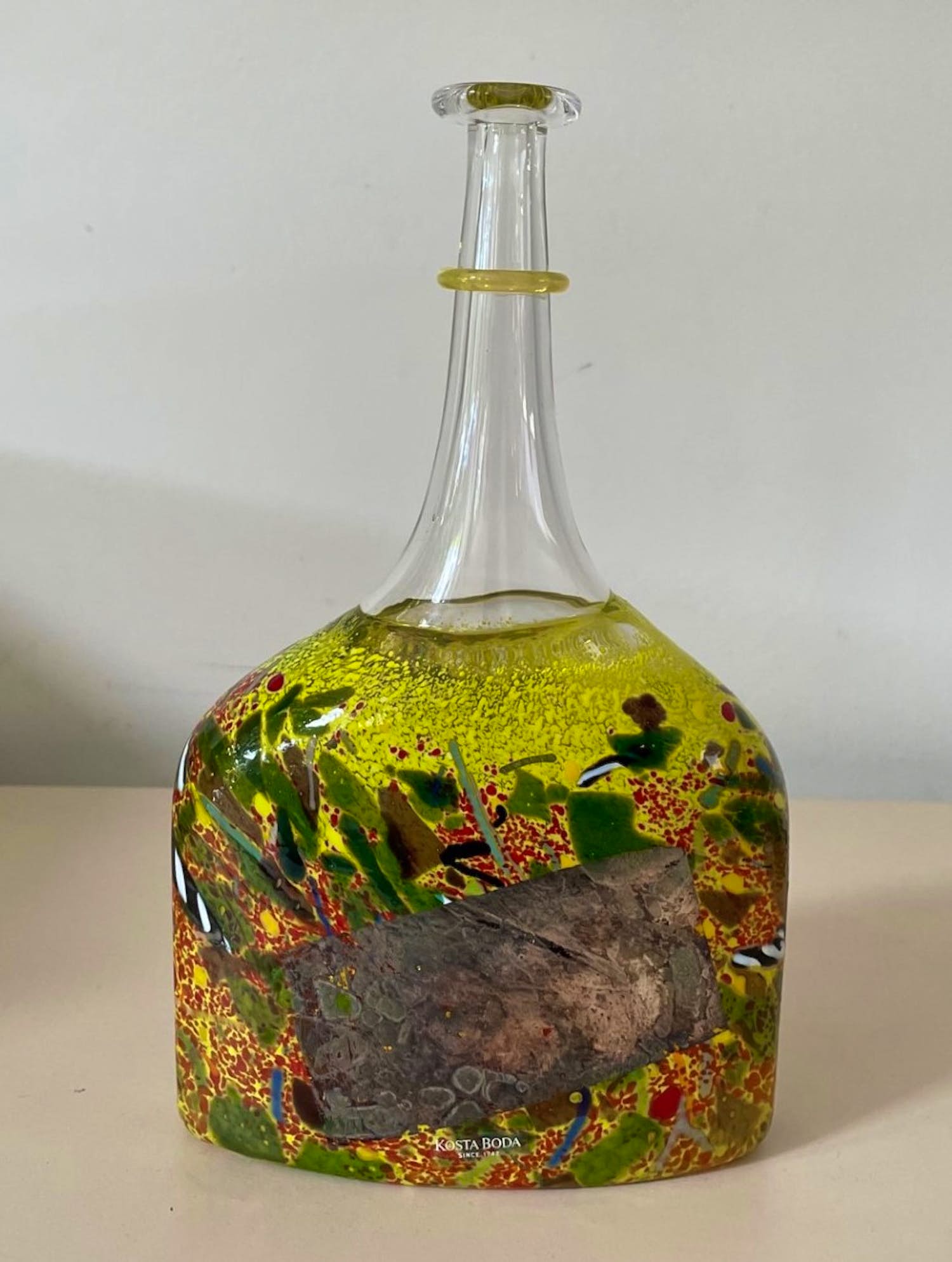 Bertil Vallien - fles / vaas "Satellite" - Artist Collection - Kosta Boda verkocht voor € 125!