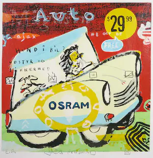 Jacob Herskind - Zeefdruk, Osram - Ingelijst kopen? Bied vanaf 1!