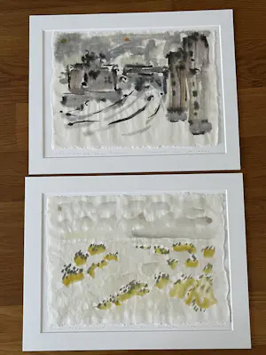 Jan Doms - TWEE AQUARELLEN kopen? Bied vanaf 49!