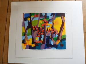 Willem Brauck - Zeefdruk, Titel, "Touch Stone". kopen? Bied vanaf 40!