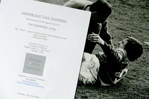 Pim Westerweel - 'Piëta' - Johan Cruyff en Eddy Pieters Graafland 1969 Ajax-Fyenoord kopen? Bied vanaf 109!
