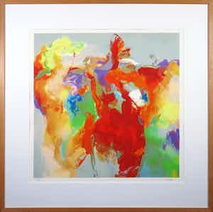 Peter Munnik - Zeefdruk, Zonder Titel II - Ingelijst verkocht voor € 35!