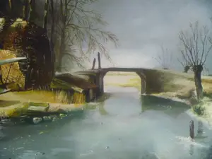 Peter Meuleners - prachtig schilderij - versteend landschap kopen? Bied vanaf 39!