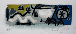 Corneille - zeefdruk: April in Paris - 1987 kopen? Bied vanaf 150!