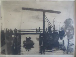 Willem Witsen - Gezicht op de Kikkerbilsluis Amsterdam kopen? Bied vanaf 150!