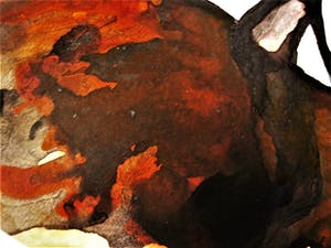 Niet of onleesbaar gesigneerd - Intrigerende grote Sang de Boeuf Aquarel "Man op Paard" gesigneerd kopen? Bied vanaf 10!