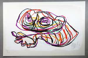Karel Appel - Rustende kikker verkocht voor € 630!