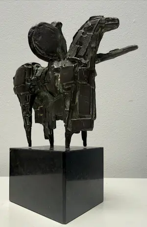 Eric Claus - bronzen sculptuur | 'De wachter' | 1983 kopen? Bied vanaf 500!