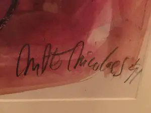 Margarita Nicolaas - De Danseres - naakte gehurkte vrouw in rood kopen? Bied vanaf 250!