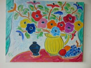 Keimpe Kootstra - Anemonen en fruitschaal. kopen? Bied vanaf 275!