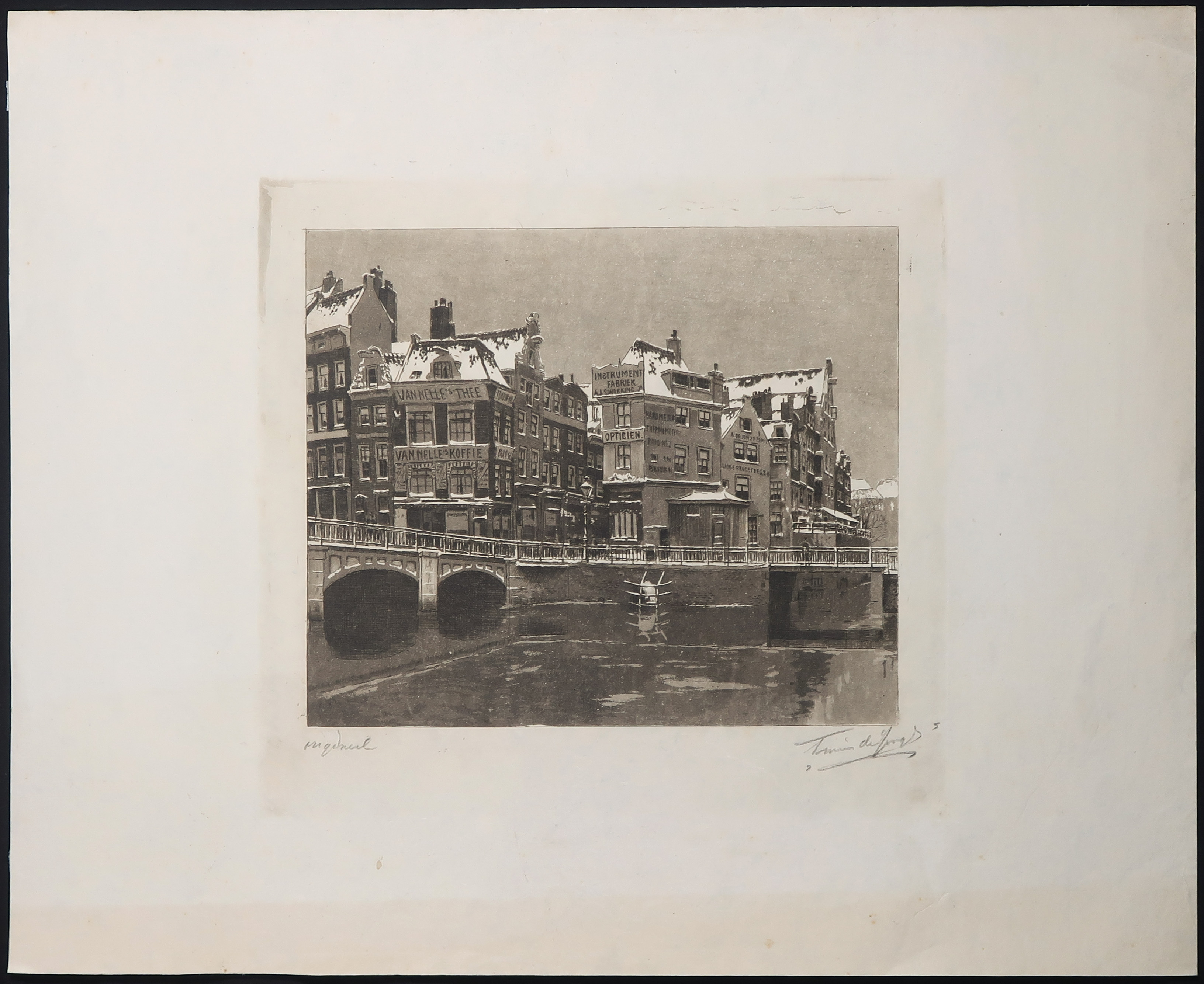 Tinus de Jongh - Ets, Lange Brugsteeg Amsterdam  kopen? Bied vanaf 35!