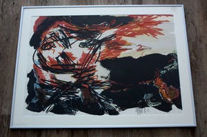 Karel Appel - Ingelijste litho: figuur - 1962 (nieuwe lijst!) kopen? Bied vanaf 1250!