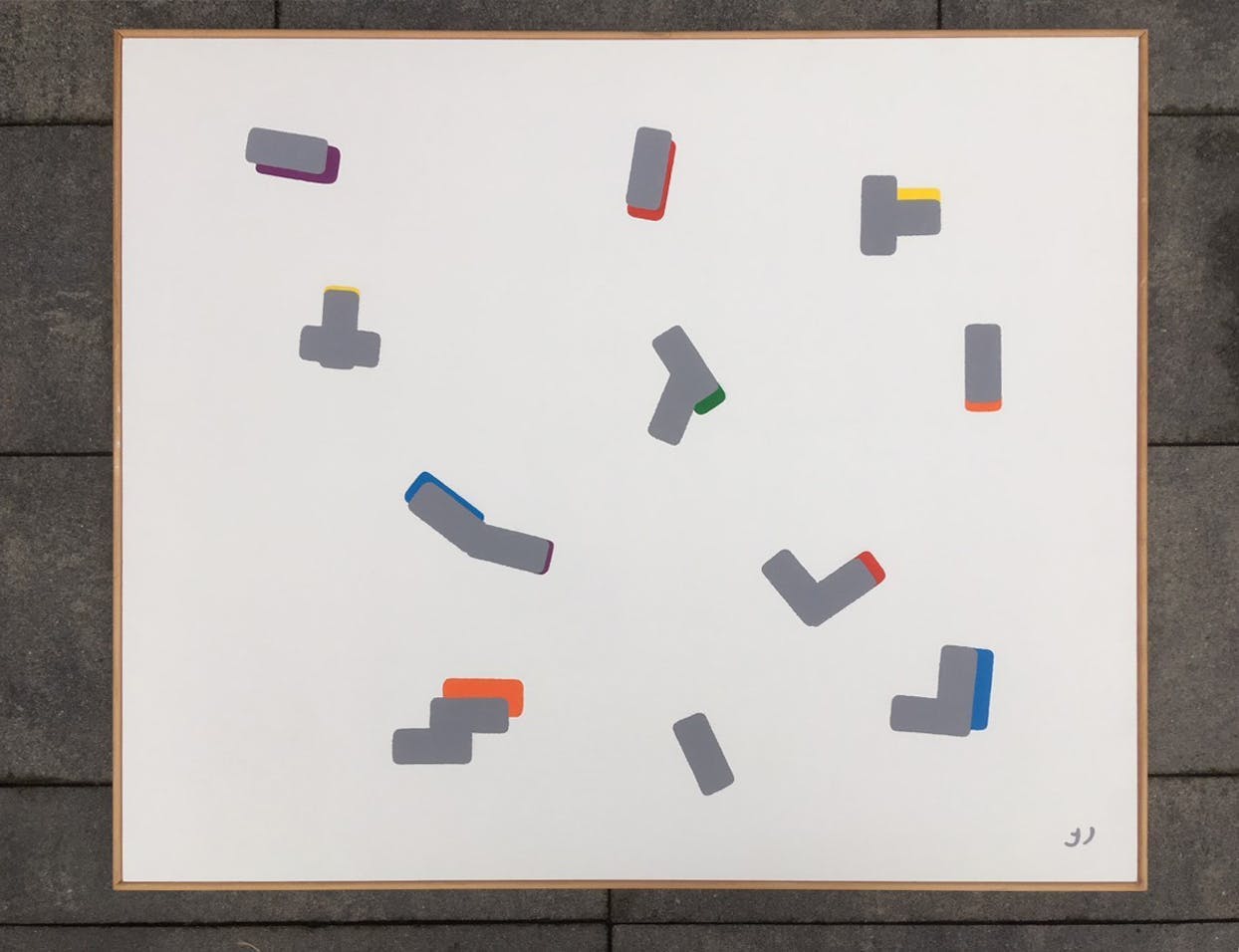 Jack Vissers - Something's Happening (Grey) - acryl op paneel kopen? Bied vanaf 225!