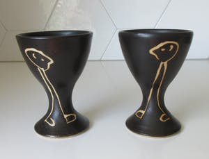 Niet of onleesbaar gesigneerd - Jan Vander Elst - Studio keramische kan en twee bekers kopen? Bied vanaf 1!