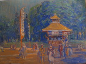 Leo Eland - Pastel Parkgezicht kopen? Bied vanaf 135!