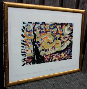 Arman - Ingelijste zeefdruk: Starry Night ( Hommage a van Gogh) kopen? Bied vanaf 75!