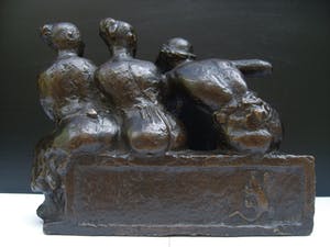 Brons (Onbekend) - "fluitspeler". kopen? Bied vanaf 135!
