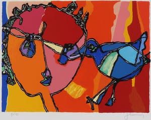 Jan Latinne - Zeefdruk, Zonder titel kopen? Bied vanaf 20!