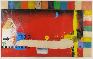 Theo Koster - Zeefdruk, Blue Moon - Ingelijst (Groot formaat!) kopen? Bied vanaf 1!