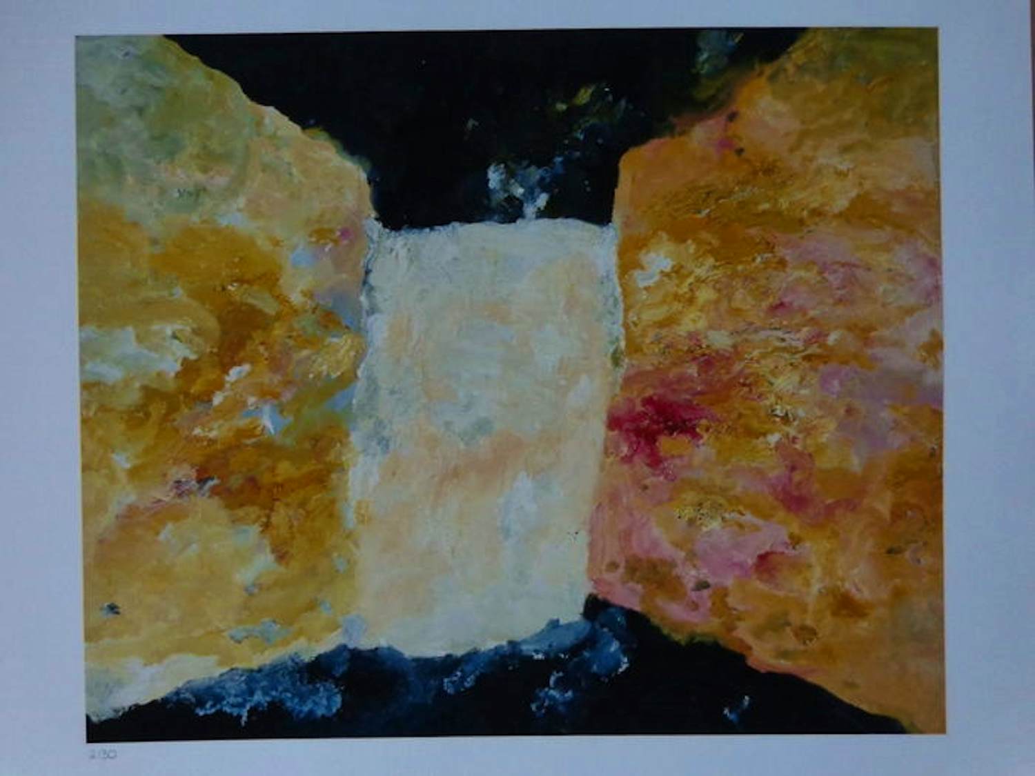 Armando - Kleurengiclee COMPOSITIE IN OKER EN ROZE Handgesigneerd kopen? Bied vanaf 169!