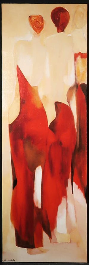 Hans van den Berg - Set van drie giclées op doek, Zonder titel - Ingelijst kopen? Bied vanaf 100!