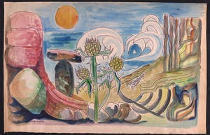 Joe Wols - Aquarel met pentekening, Bretonse Kunst kopen? Bied vanaf 1!