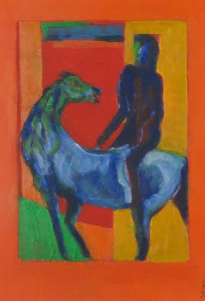 Joe Wols - Acryl op board, Op weg naar Ispahaan - Ingelijst kopen? Bied vanaf 1!