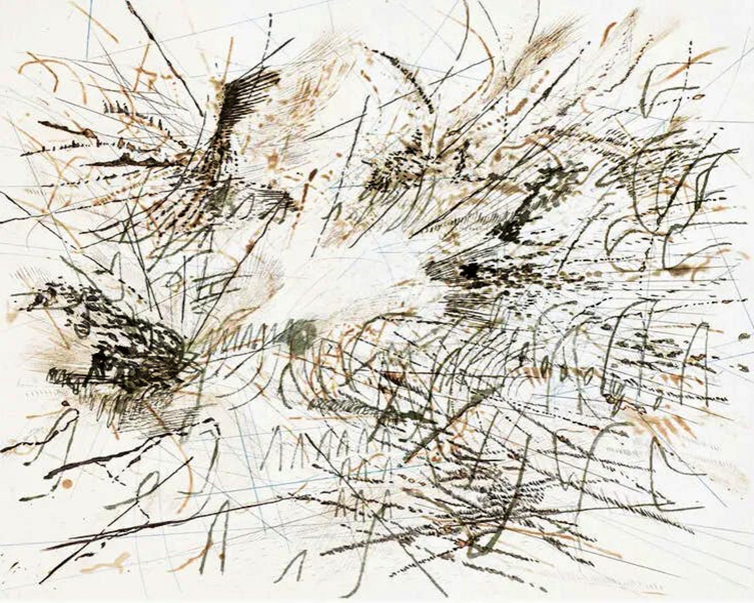Julie Mehretu - Farblitho, 2013, signiert verkocht voor € 2800!