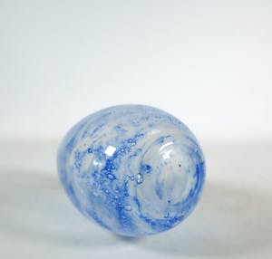Floris Meydam - Helderglazen vaas met blauw kopen? Bied vanaf 70!