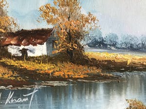 Henner Knauf - Bomen aan de waterkant. kopen? Bied vanaf 1!