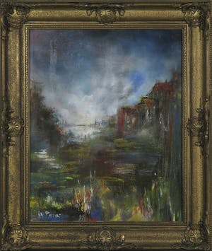 Niet of onleesbaar gesigneerd - Olieverf op doek, Landschap - Ingelijst kopen? Bied vanaf 1!