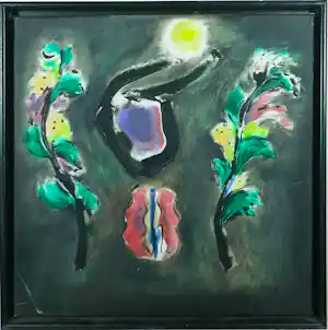 Henk Eikenaar - Acryl op doek, Als de maan opkomt - Ingelijst + boek kaufen? Bieten Sie von 150!