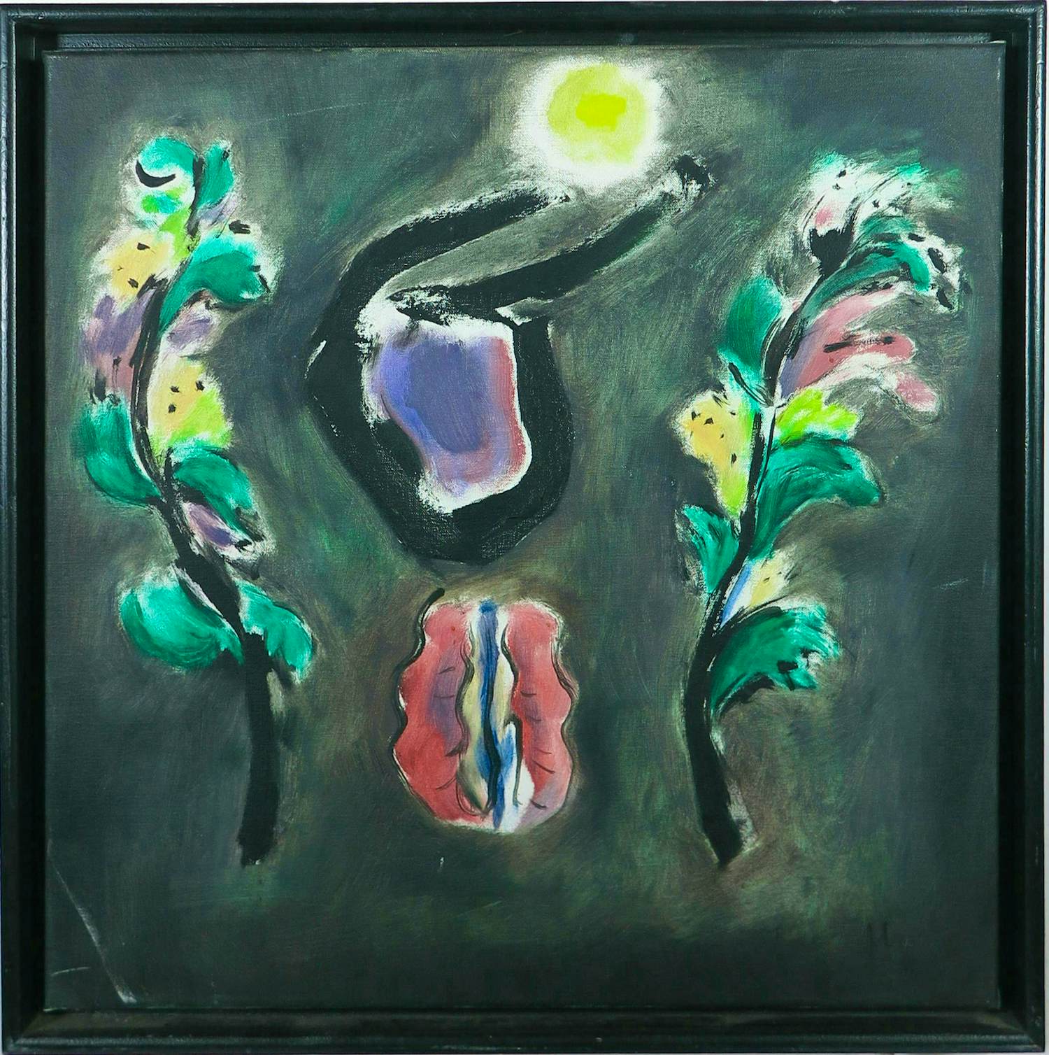 Henk Eikenaar - Acryl op doek, Als de maan opkomt - Ingelijst + boek kopen? Bied vanaf 400!