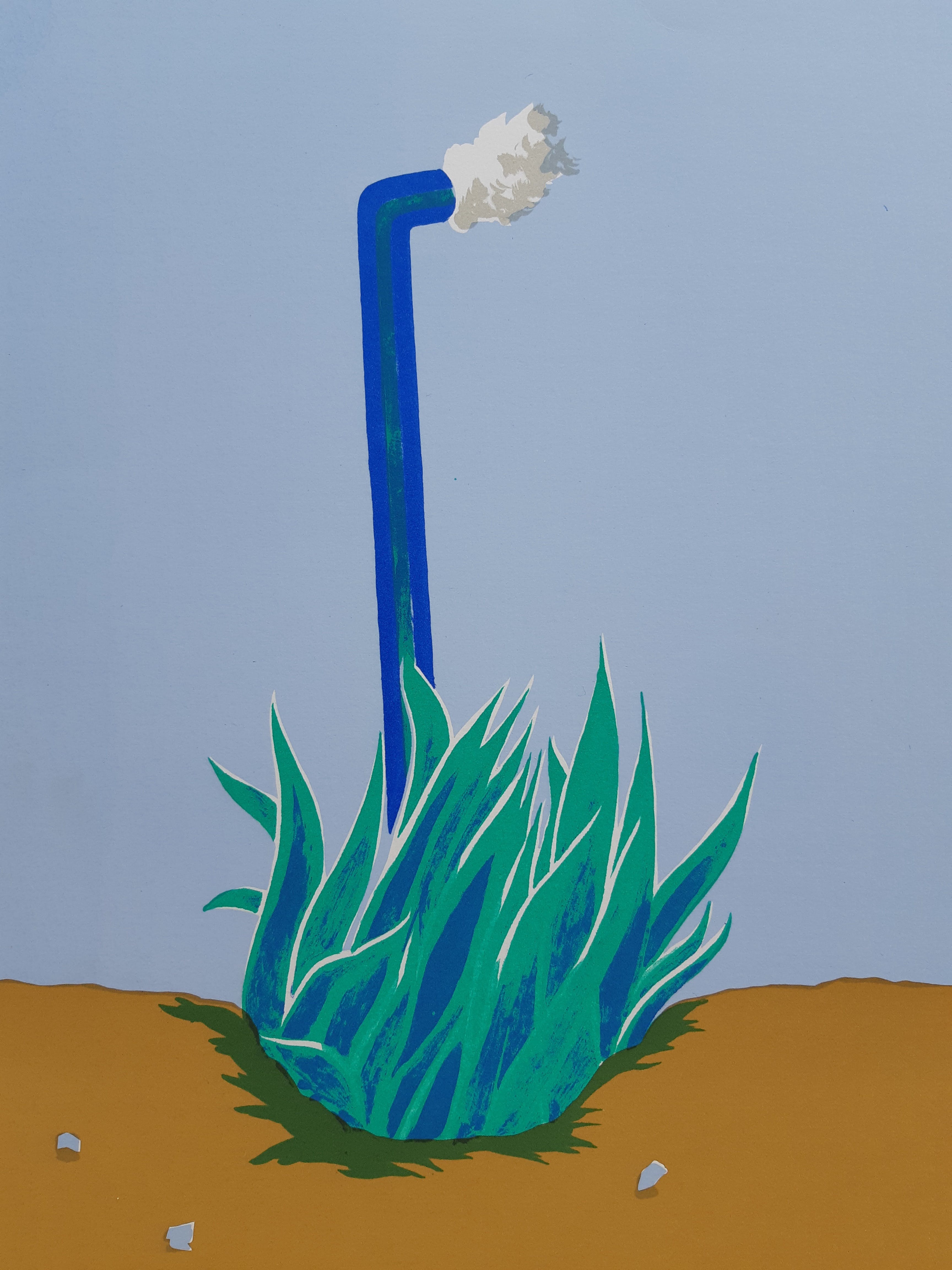 Niet of onleesbaar gesigneerd - Abstract landschap kopen? Bied vanaf 1!