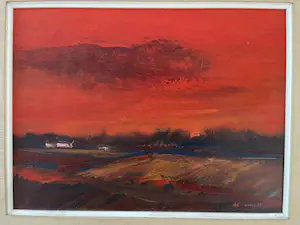 André De Smedt - LANDSCHAP IN AVONDROOD kopen? Bied vanaf 100!