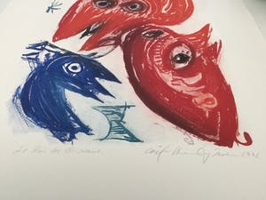 Carl-Henning Pedersen - Le Roi des Oiseaux (met genummerde en gesigneerde catalogus) kopen? Bied vanaf 250!