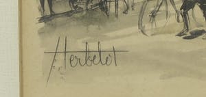 Franz Herbelot - Litho, Paris - Place Maubert kopen? Bied vanaf 1!