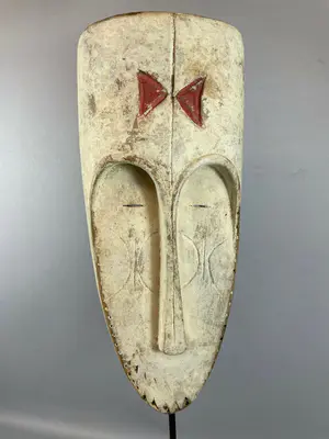 Fang - 220444 - Nice white Rare African Fang mask - Gabon. kopen? Bied vanaf 55!