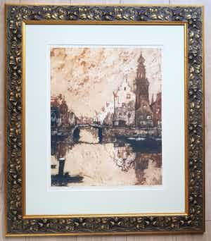 Nicholas Hornyansky - Monnickendam, kleurenets, zeer goede staat verkocht voor € 100!