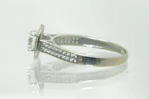 29 - Beneden wettelijk witgoud gehalte 9 karaats ring kopen? Bied vanaf 70!