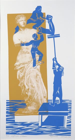 Hermien van Herpt - Zeefdruk, 2 kleuren - Ingelijst kopen? Bied vanaf 1!